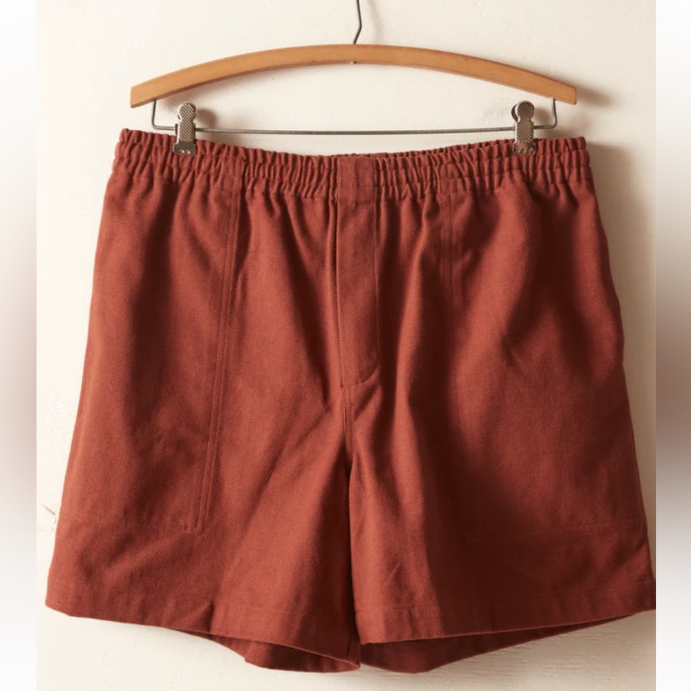 BODE Twill Rugby Short In Cinnamon - Picture 2 of 15